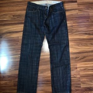 Rag & Bone Dark Wash Button Fly Jeans